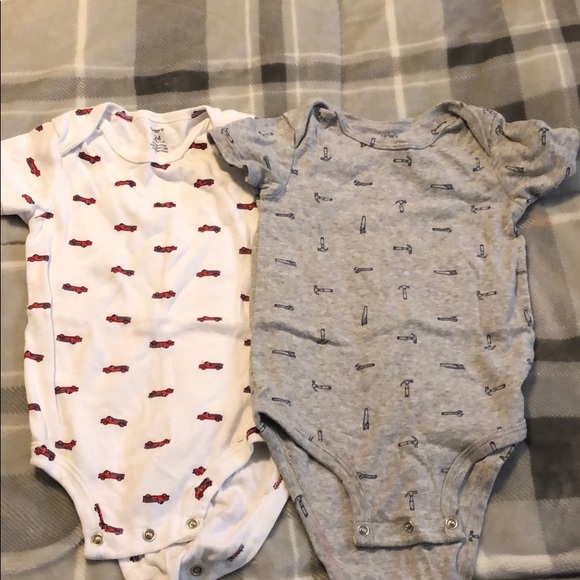 Fire truck and hammer onesies - Picture 1 of 5